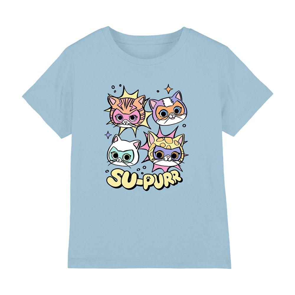 Light Blue - Disney - Superkitties Supurr Kids T-Shirt Light Blue - 1
