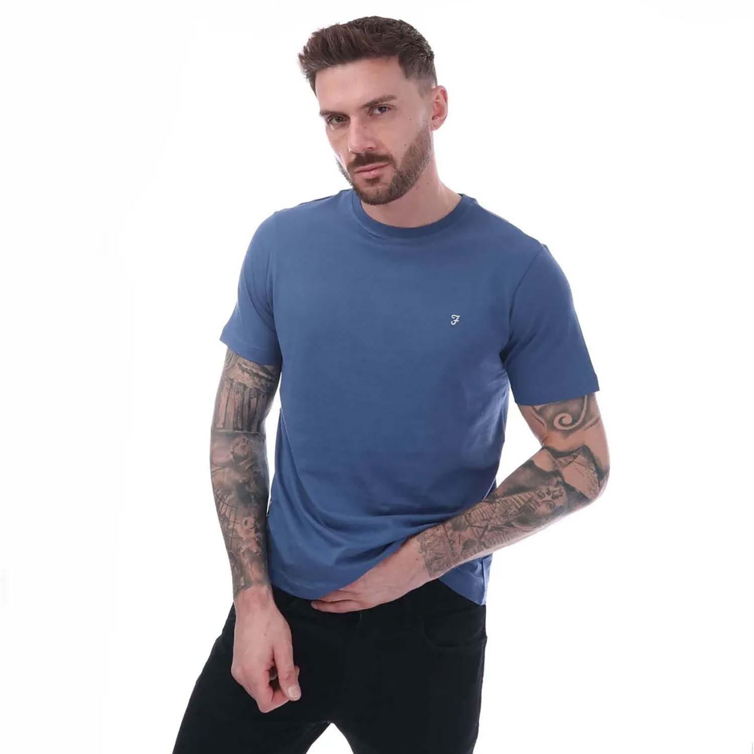 Blue - Farah - Dean Short Sleeve T-Shirt - 4