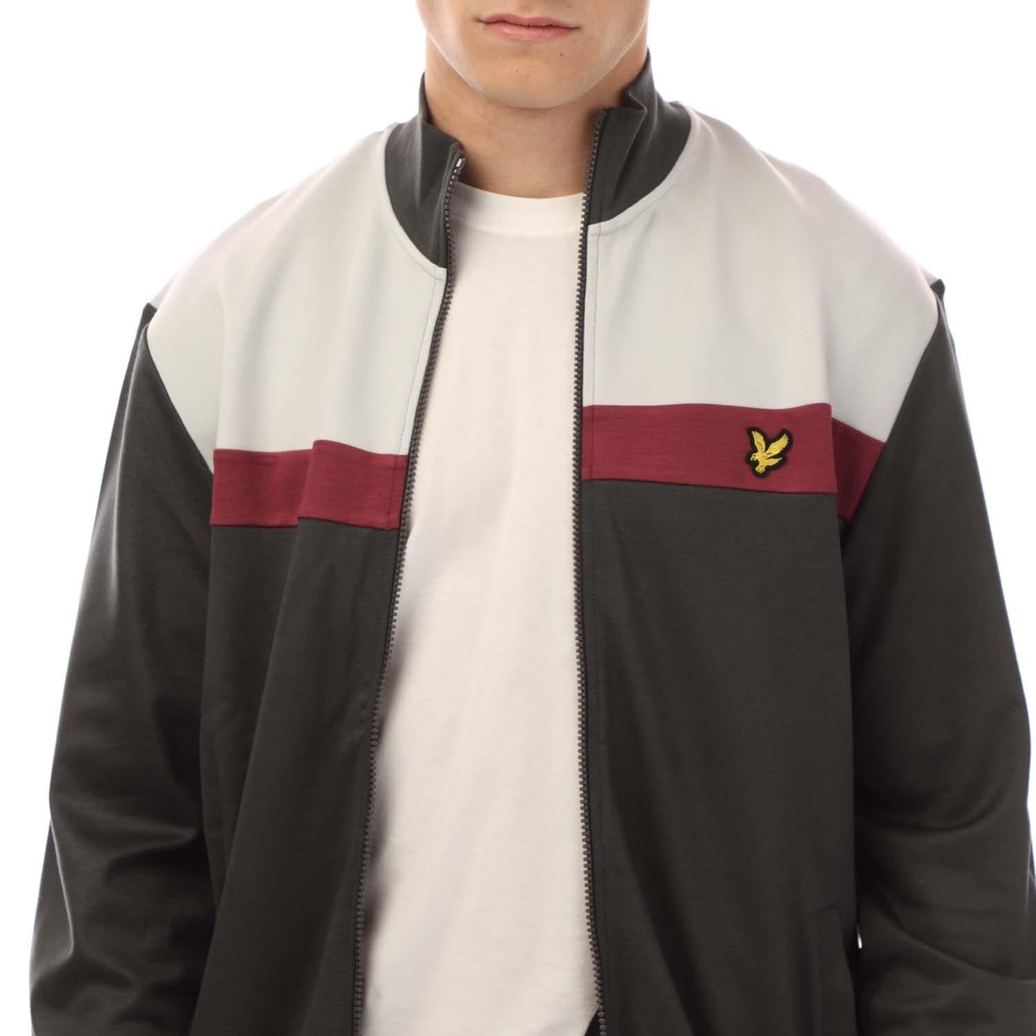 Grey - Lyle and Scott - Colour Block Track Jacket - 2