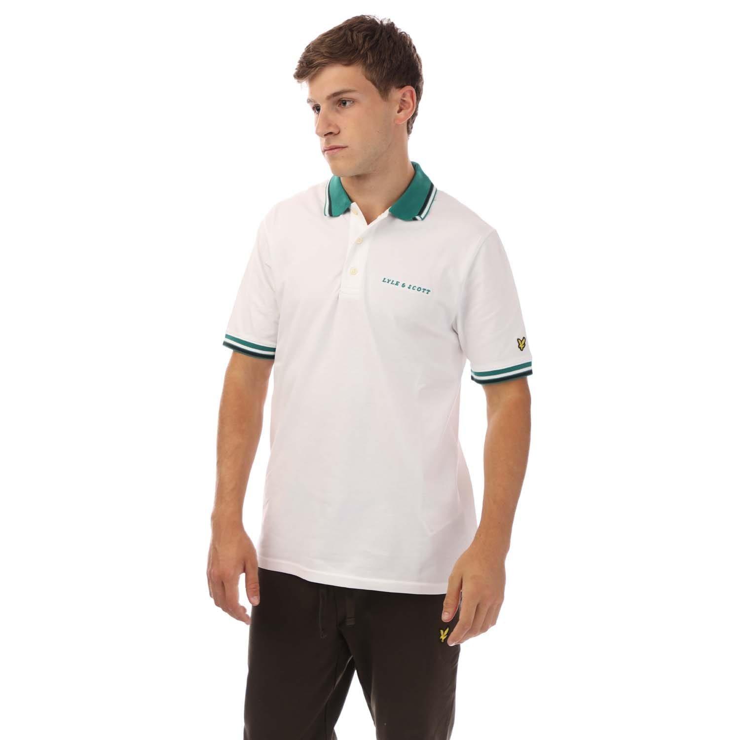 White - Lyle and Scott - Embroidered Tipped Polo Shirt - 1