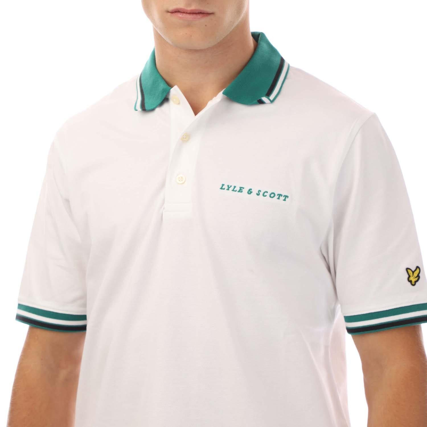 White - Lyle and Scott - Embroidered Tipped Polo Shirt - 2