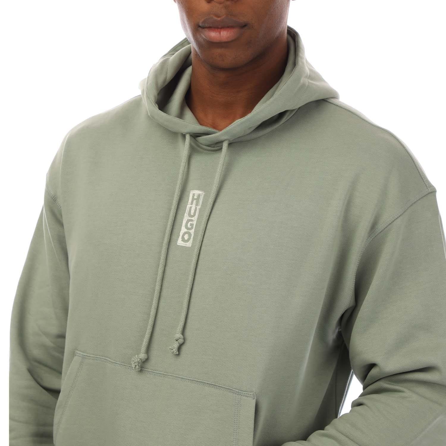 Green - Hugo - Diushi Hooded Sweatshirt - 3