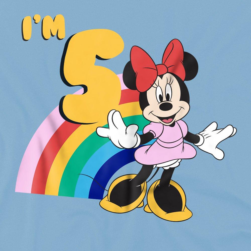 Light Blue - Disney - Minnie Mouse Rainbow 5th Birthday Shirt kids t-shi - 2