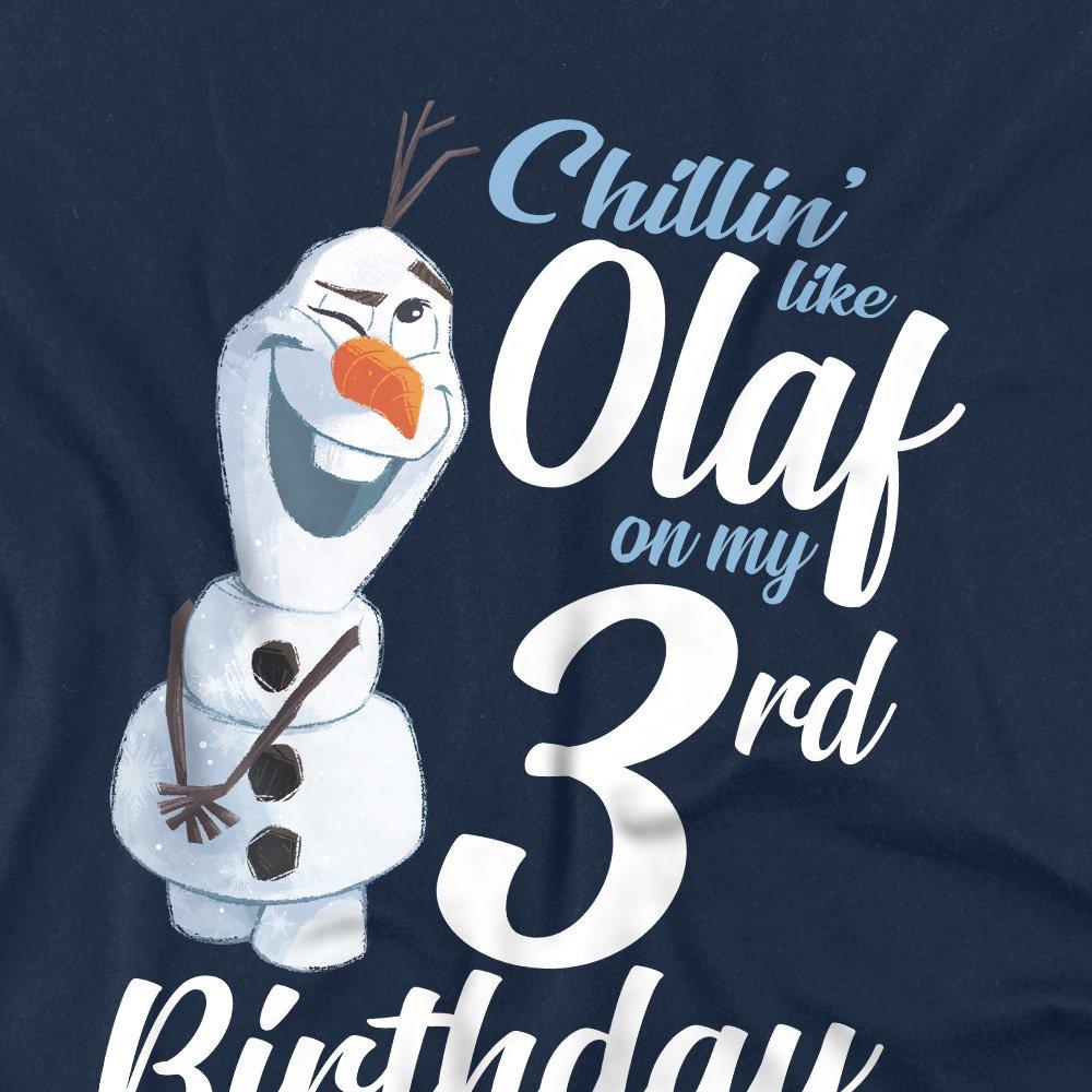 Navy - Frozen - Frozen Chillin Like Olaf 3Rd Birthday Kids T-Shirt - 2