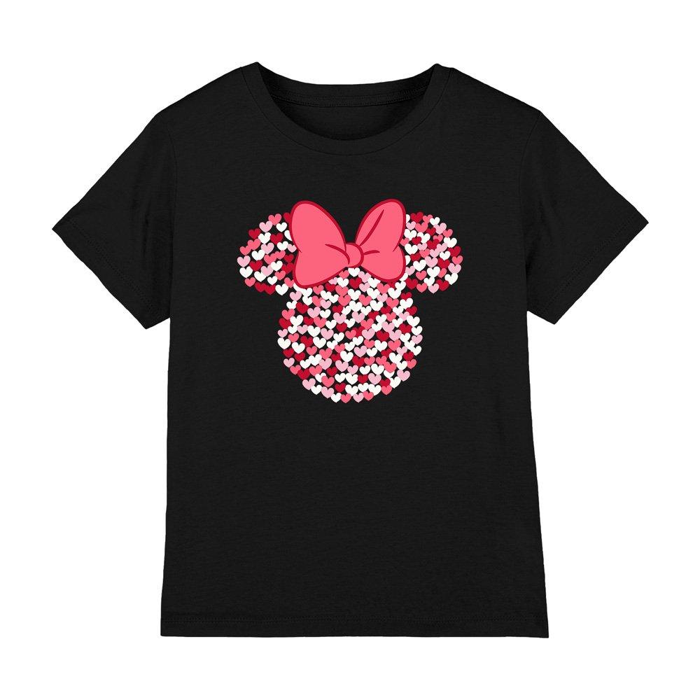 Black - Minnie Mouse - Minnie Mouse ValentineS Day Heart Ears Silhouette - 1
