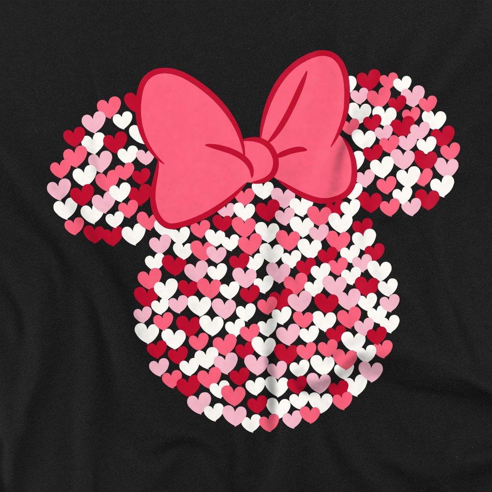 Black - Minnie Mouse - Minnie Mouse ValentineS Day Heart Ears Silhouette - 2