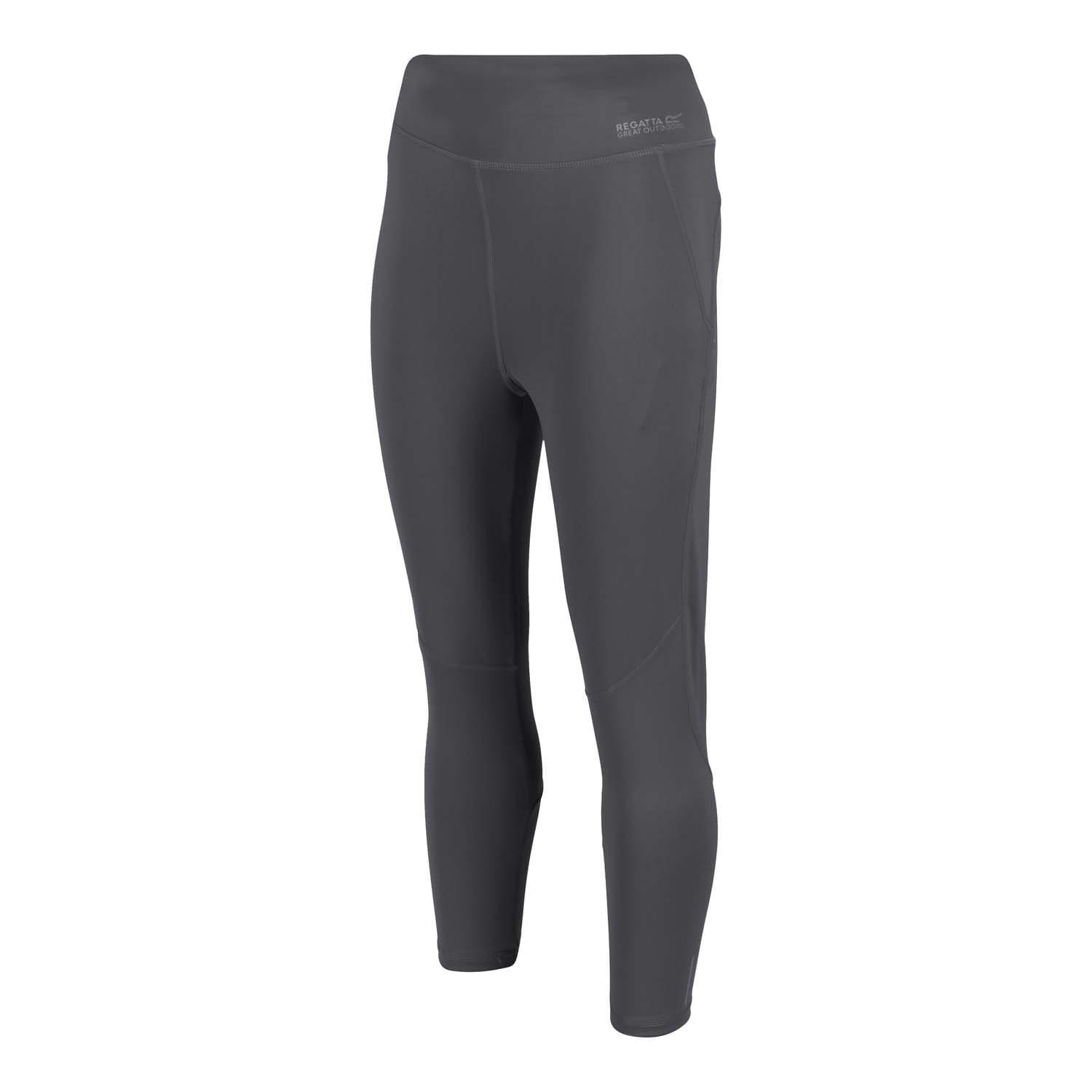 Grey - Regatta - Highton Pro Active Stretch three quarter Leggings - 1