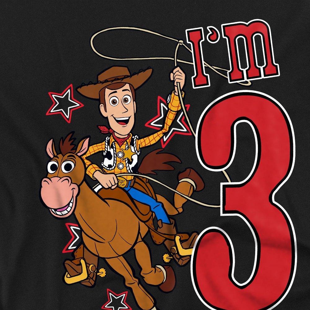 Black - Toy Story - Toy Story Birthday Woody IM 3 Kids T-Shirt Black - 2