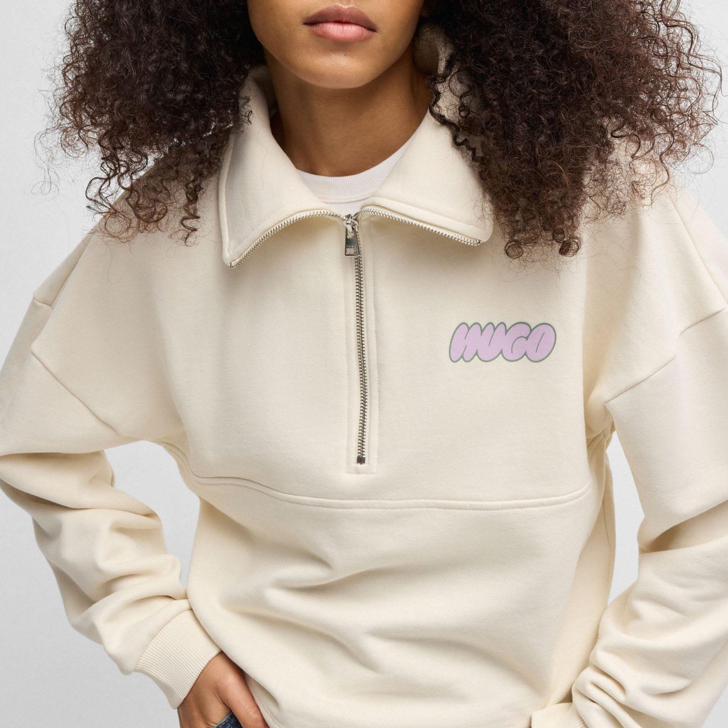 White - Hugo - Dahanna_B Seasonal Logo Sweatshirt - 3