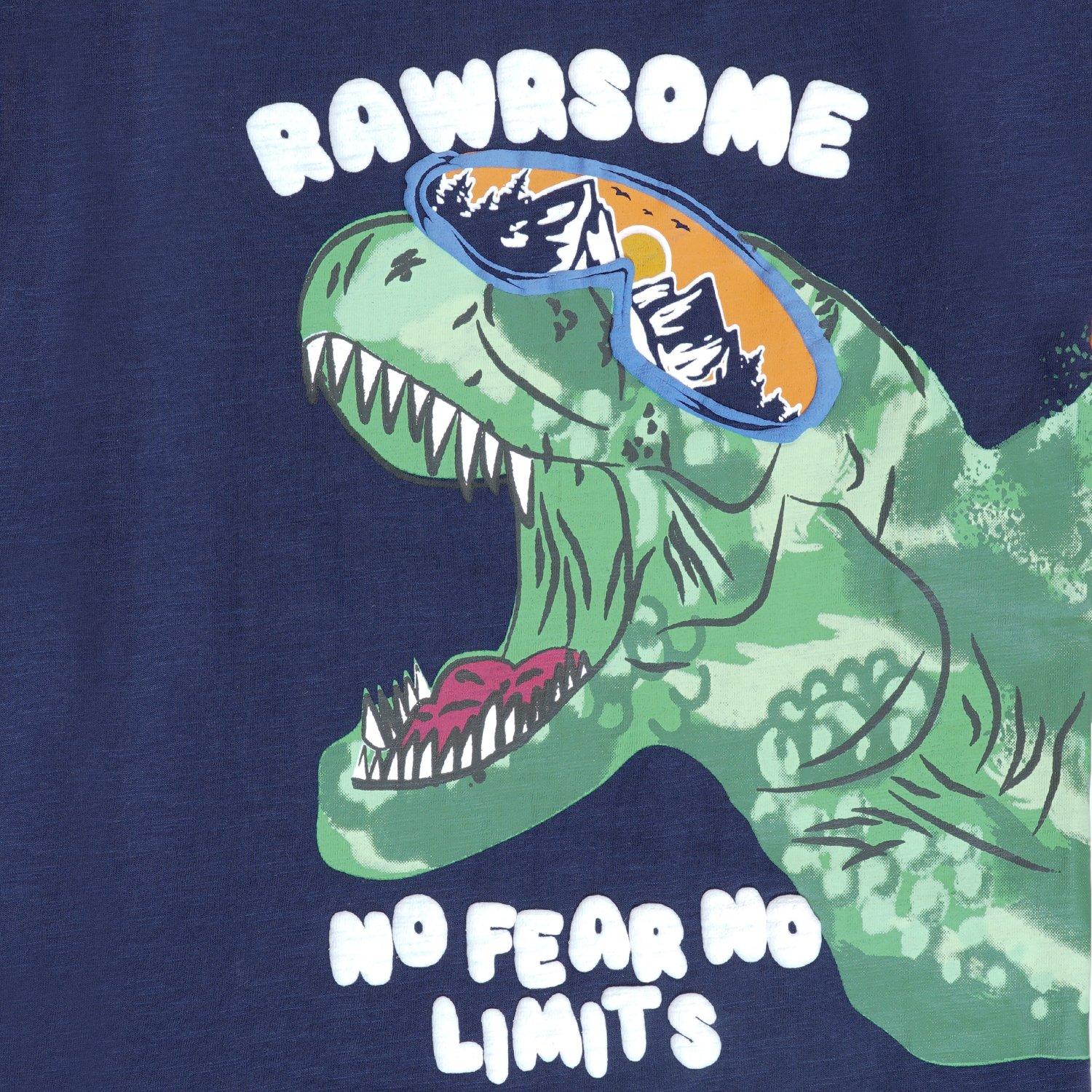 Multi - Firetrap - Dino 2 Pack Long Sleeve T-Shirts - 4