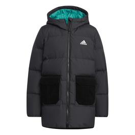 adidas Badge Of Sport Long Length Down Jacket Juniors