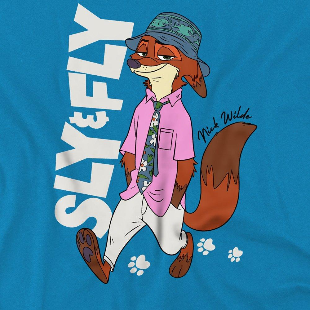 Turquoise - Disney - Zootopia 2 Nick Wilde Sly And Fly Kids T-Shirt Tu - 2