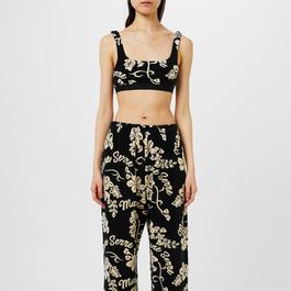 Marine Serre Jacquard Towels Bra