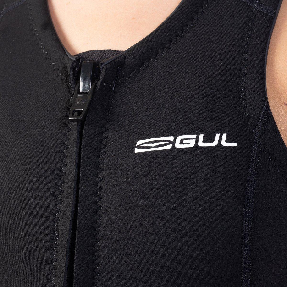 Black - Gul - WOMENS RESPONSE 3/2MM FLATLOCK LONGJANE WETSUIT - 3