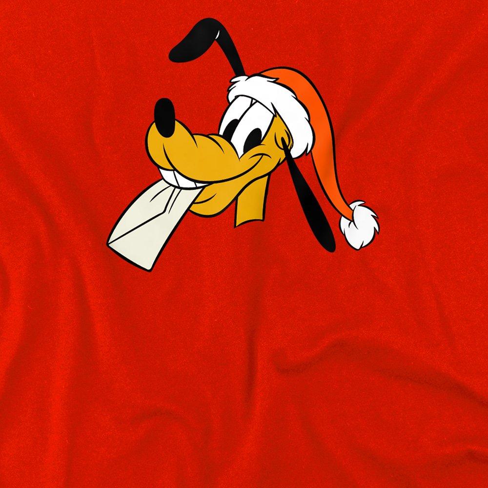 Red - Disney - Pluto Santa Hat Kids T-Shirt Red - 2