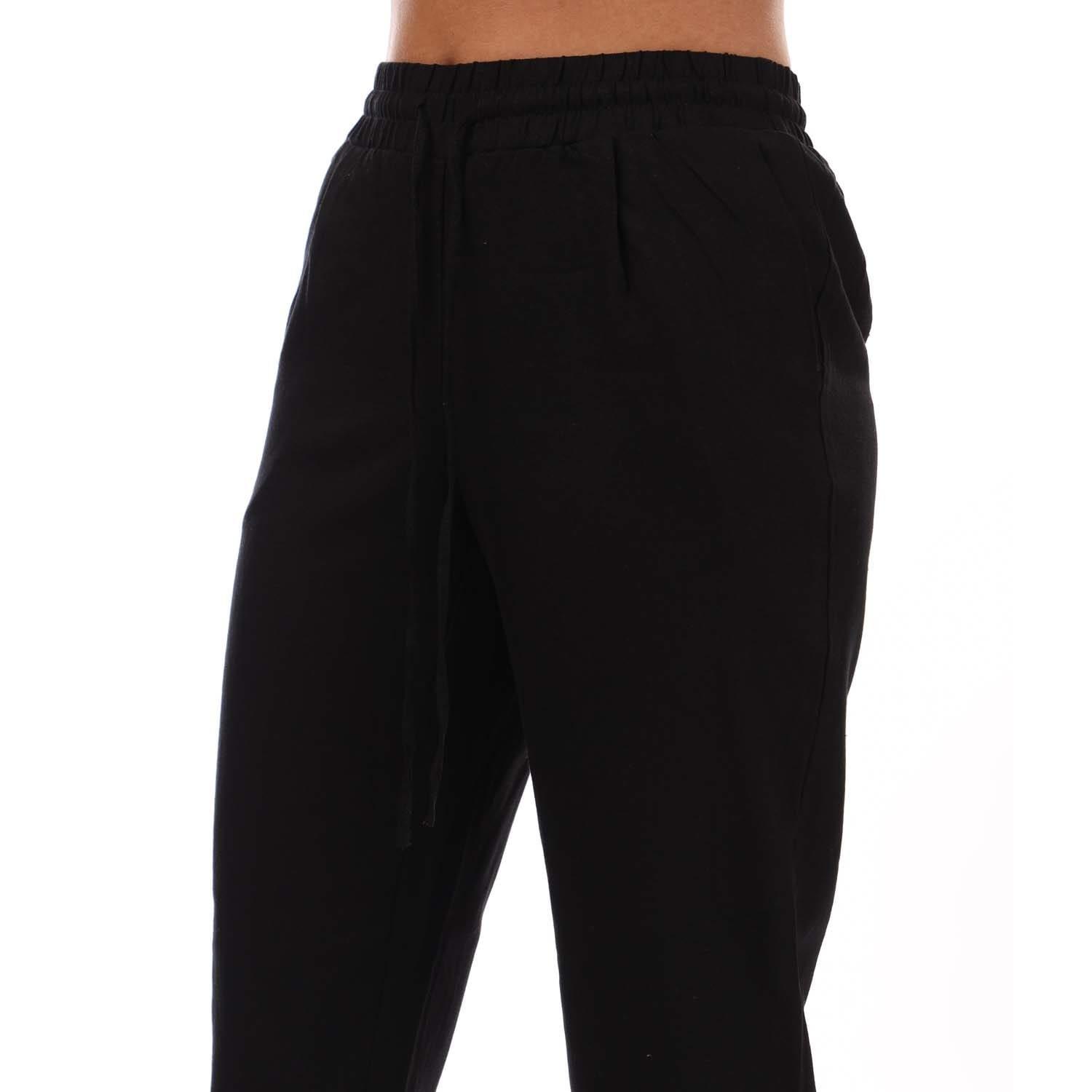 Black - Vero Moda - Jesmilo Linen Blend Trousers - 3