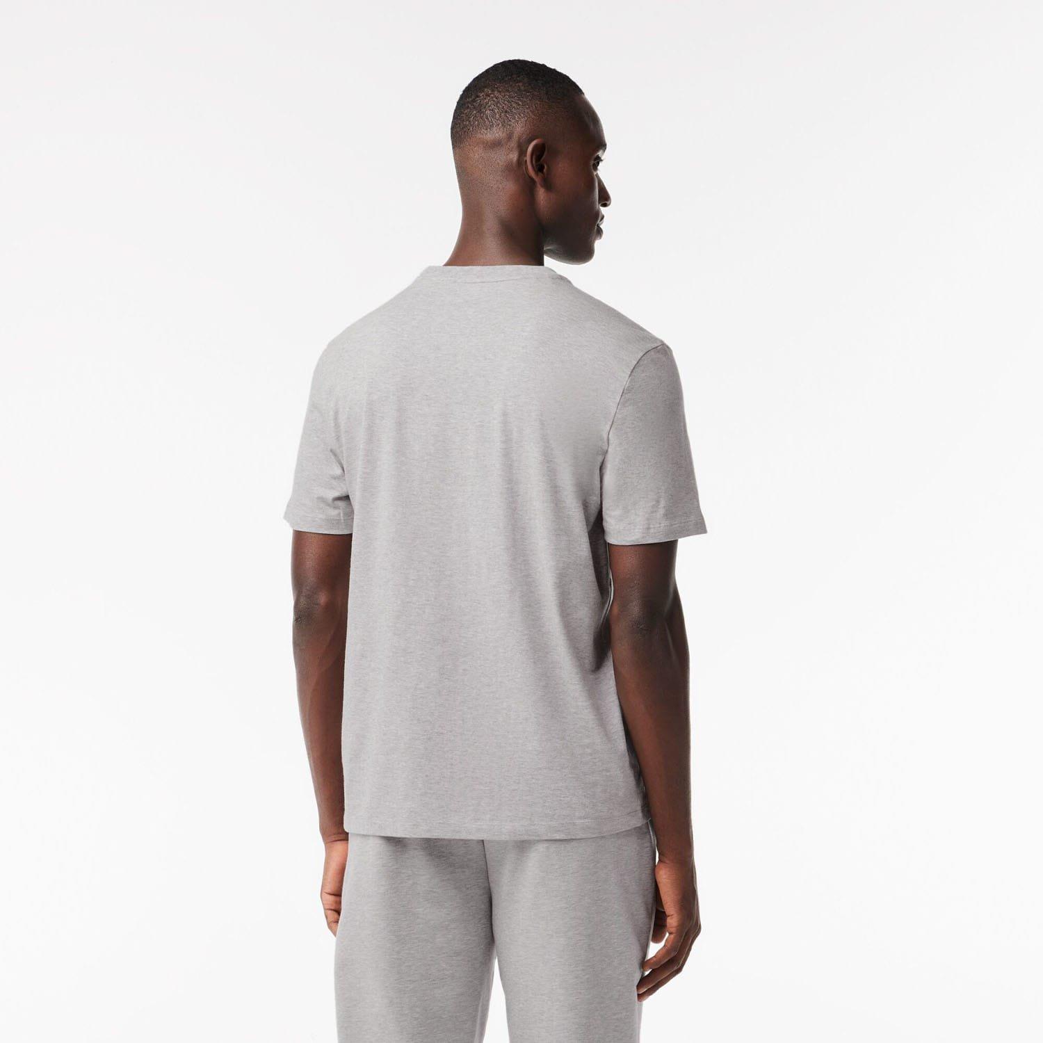 Grey - Lacoste - Cotton Loungewear T-Shirt - 2
