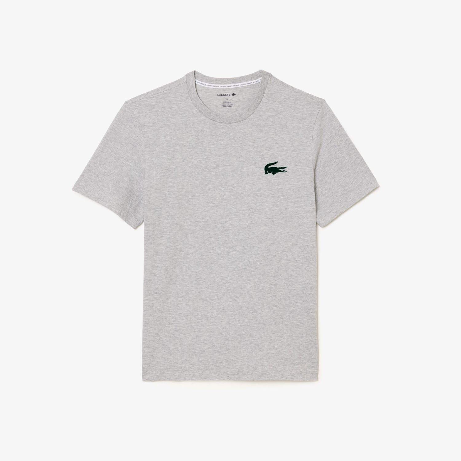 Grey - Lacoste - Cotton Loungewear T-Shirt - 4