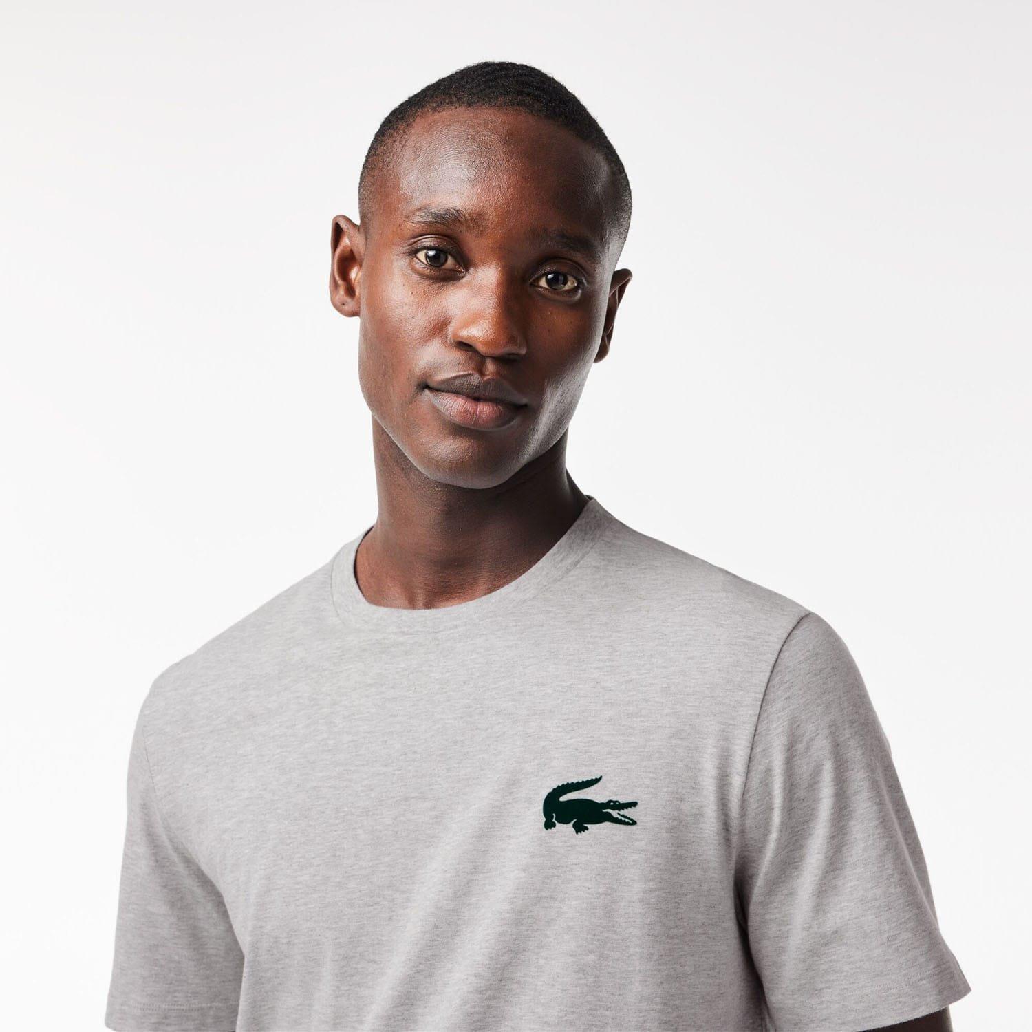 Grey - Lacoste - Cotton Loungewear T-Shirt - 6
