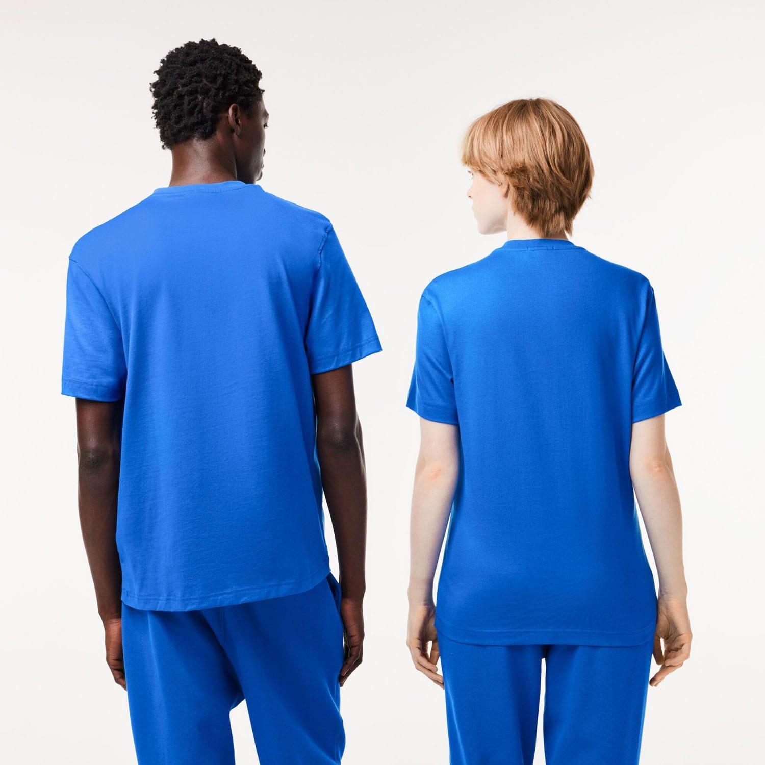 Blue - Lacoste - Relaxed Fit Signiature Print T-Shirt - 2