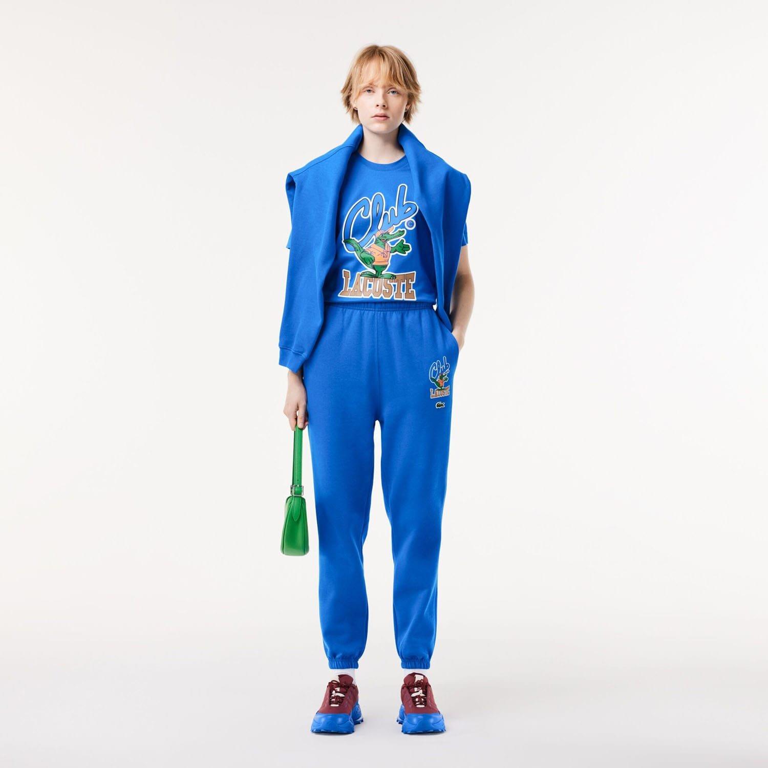 Blue - Lacoste - Relaxed Fit Signiature Print T-Shirt - 3