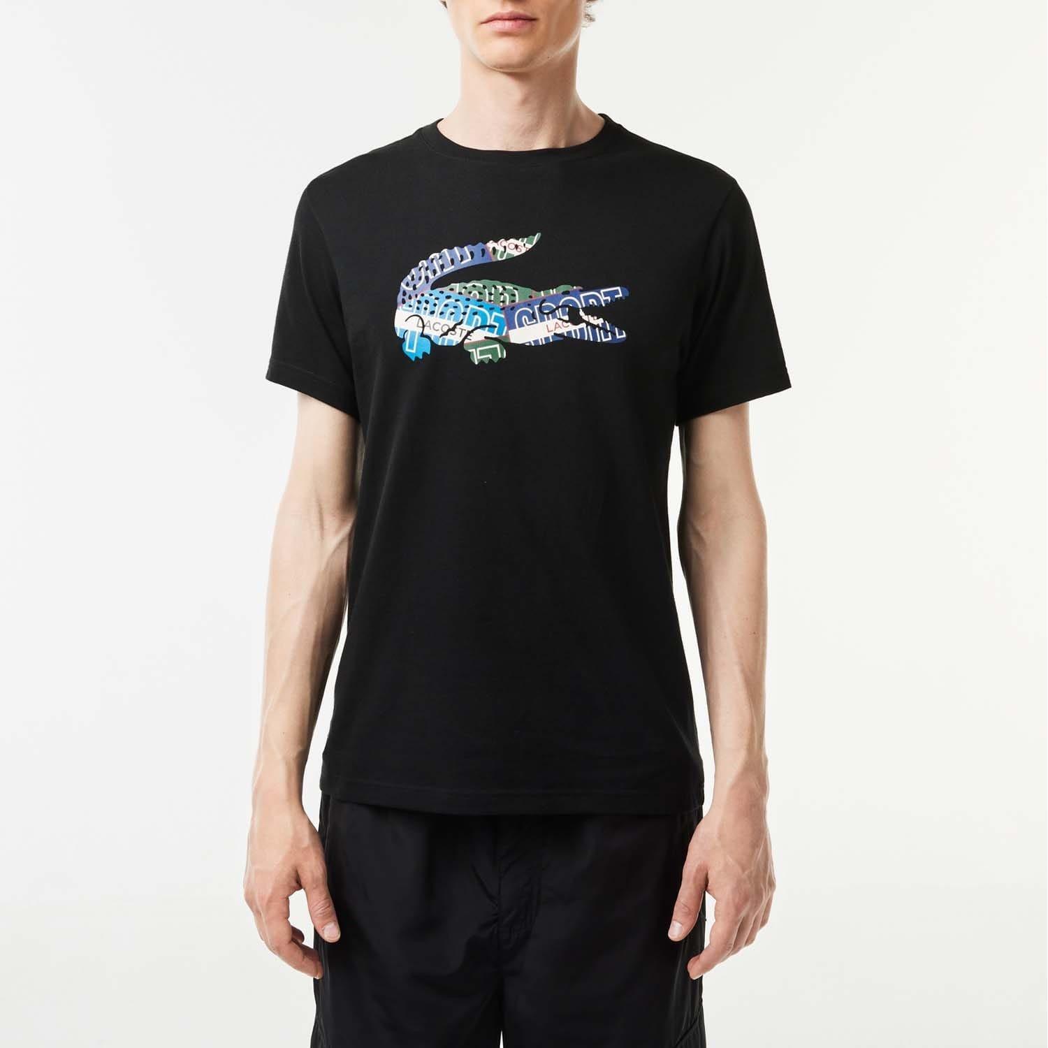 Black - Lacoste - Cotton Jersey Sport T-Shirt - 1
