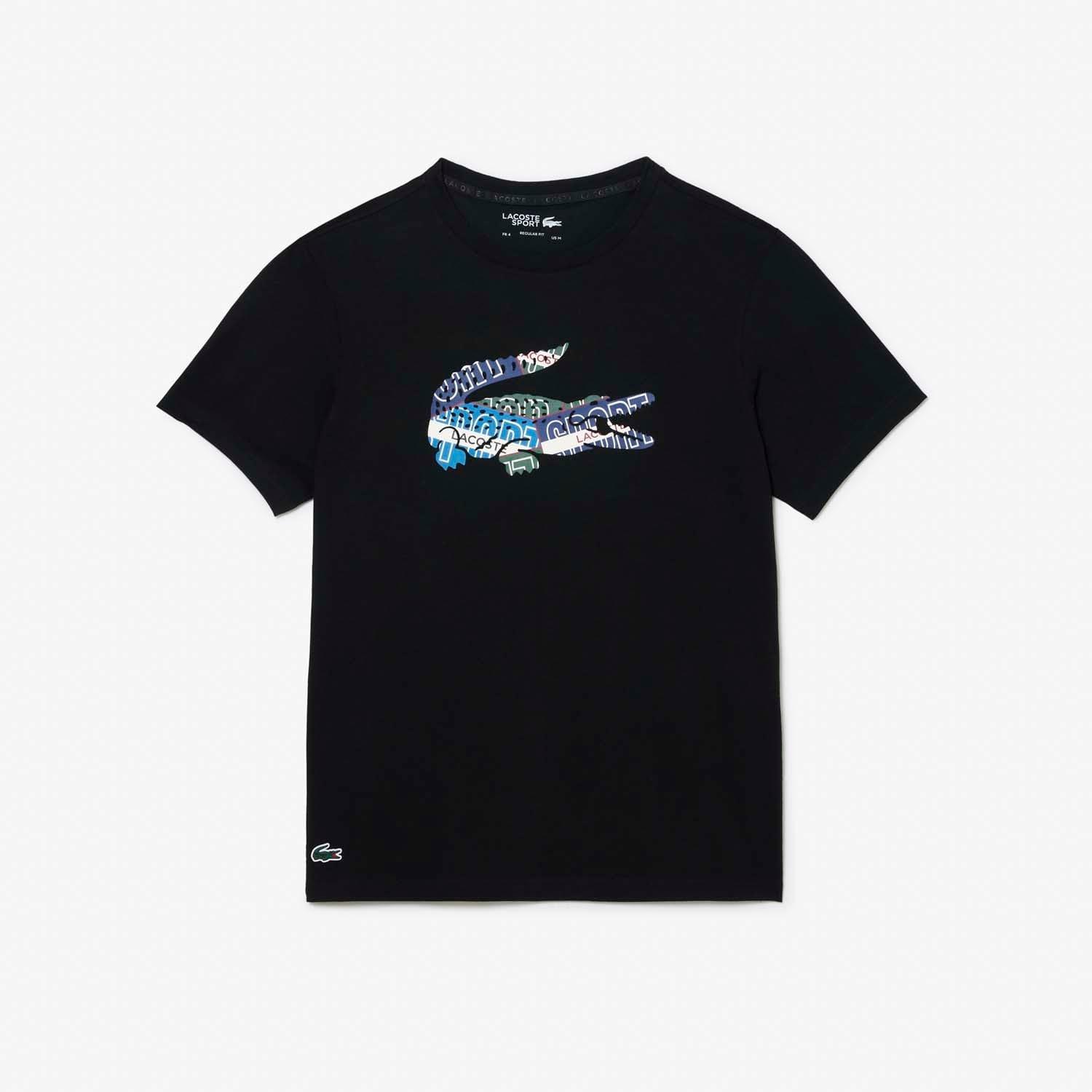 Black - Lacoste - Cotton Jersey Sport T-Shirt - 3