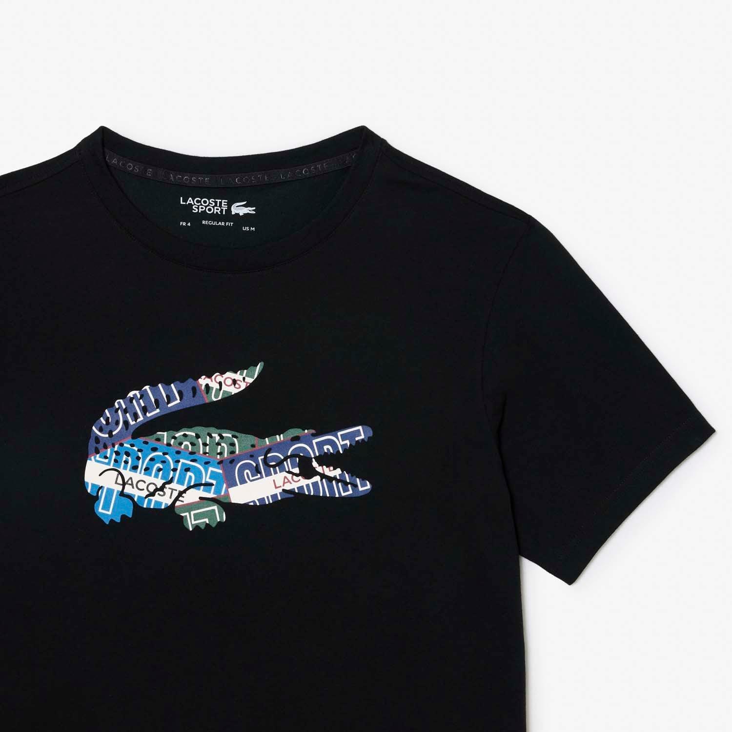 Black - Lacoste - Cotton Jersey Sport T-Shirt - 4