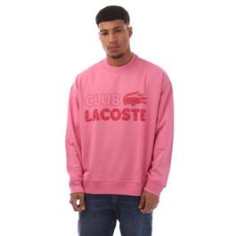 Lacoste Round Neck Loose Fit Vintage Print Sweatshirt