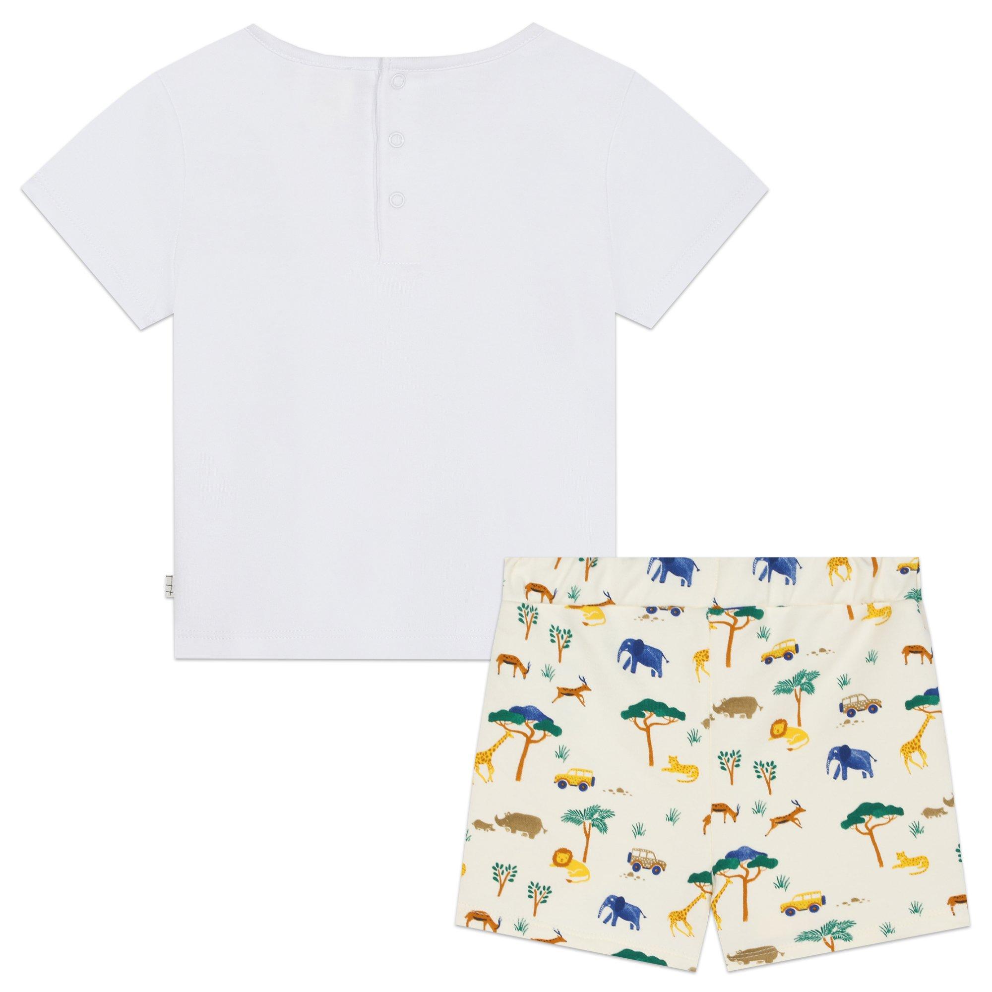 Wht/Off Wht N01 - Carrement Beau - Kids' T-Shirt and Shorts Set - 2