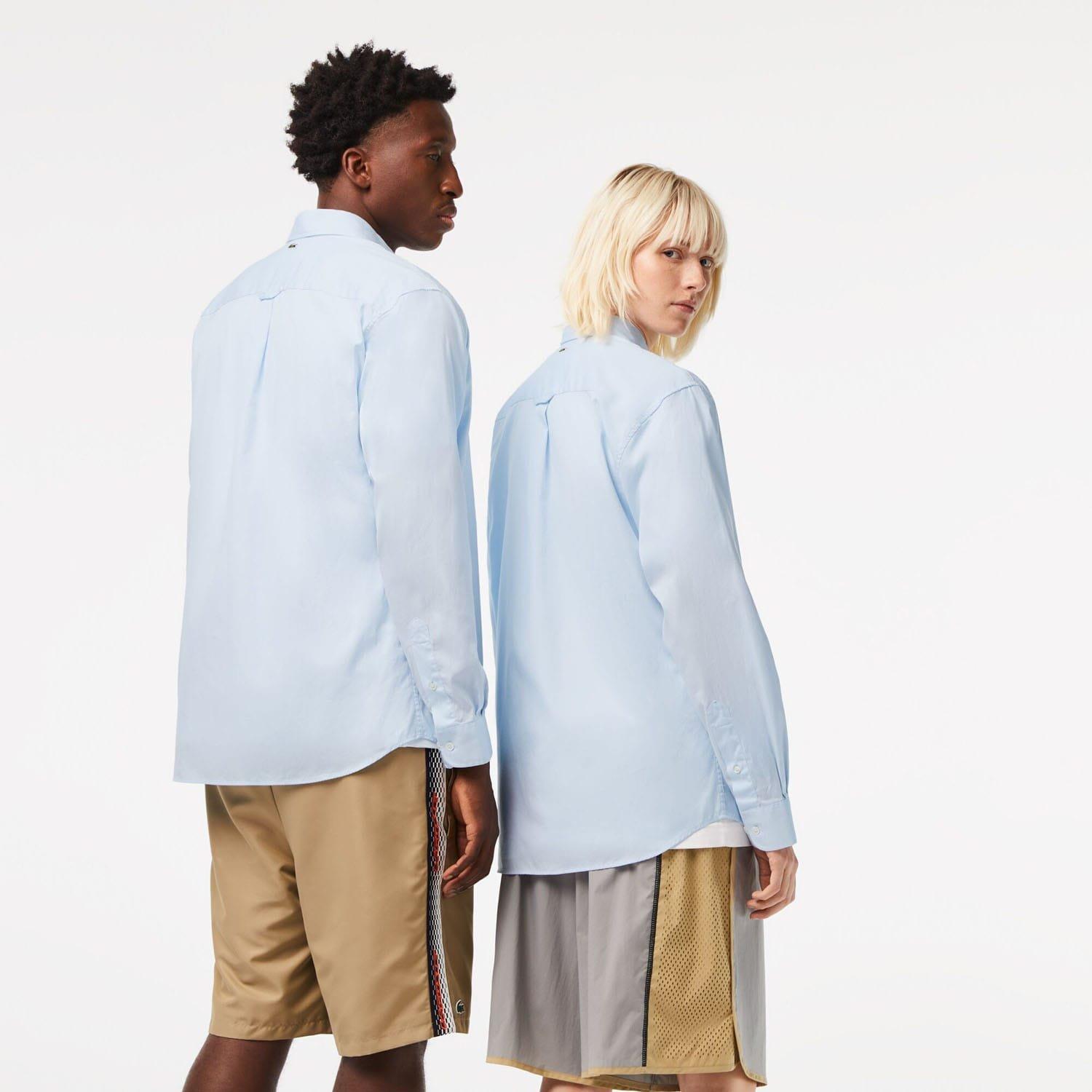 Light Blue - Lacoste - Relaxed Fit Striped Shirt - 2