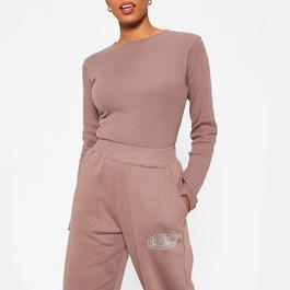 I Saw It First ISAWITFIRST Rib Crew Neck Bodysuit