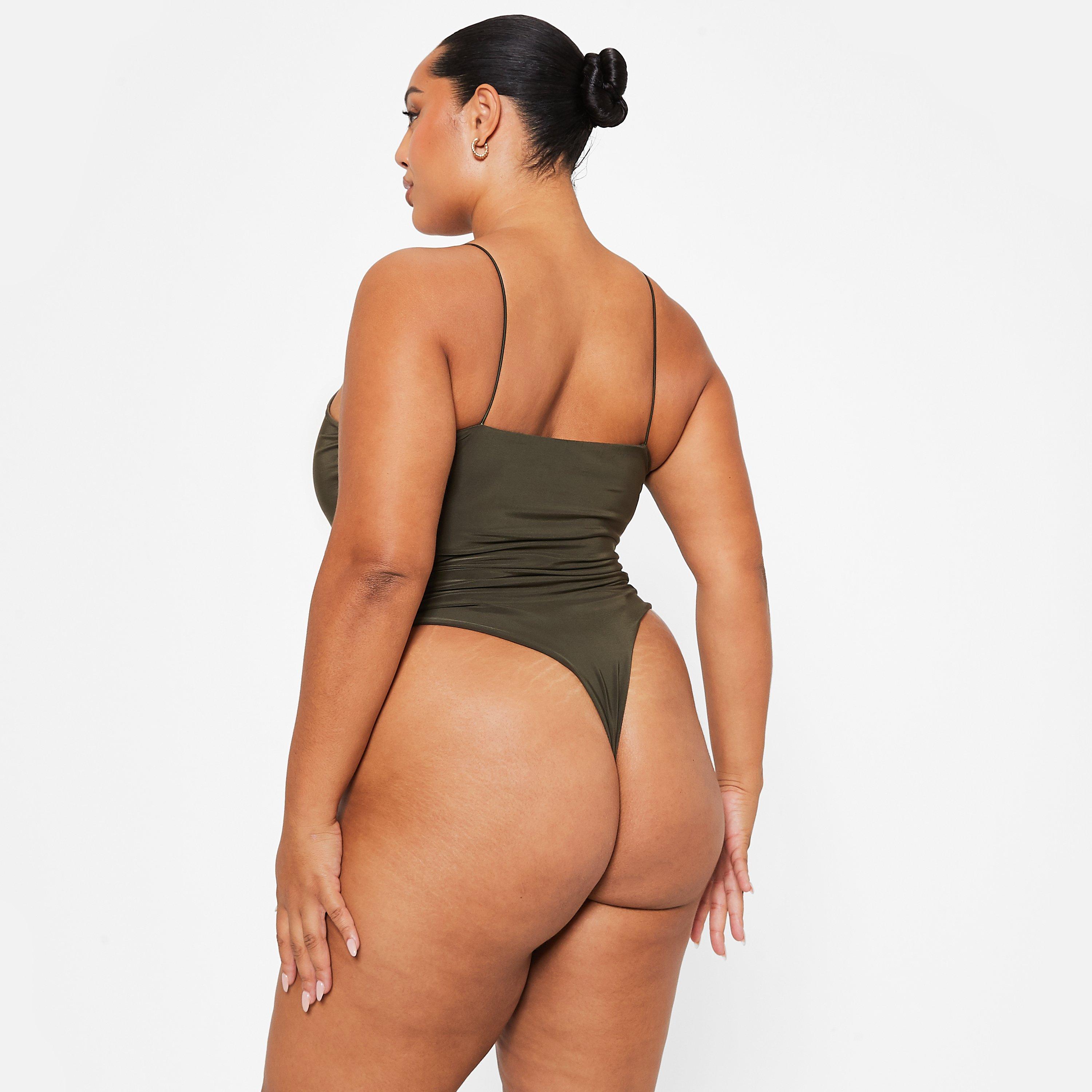 Khaki - I Saw It First - Double Layered Cami Slinky Bodysuit - 5