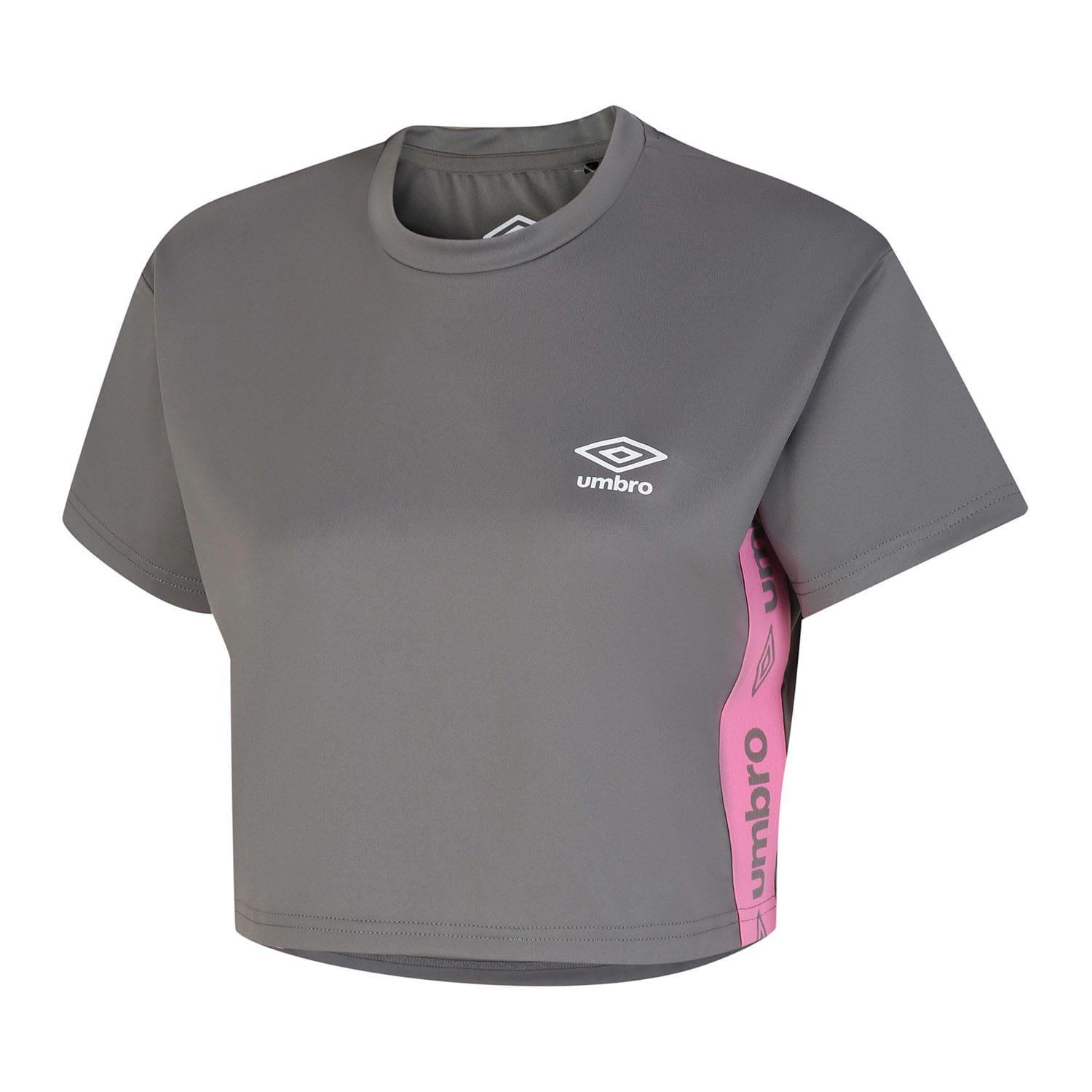 Grey Pink - Umbro - Active Cropped T-Shirt