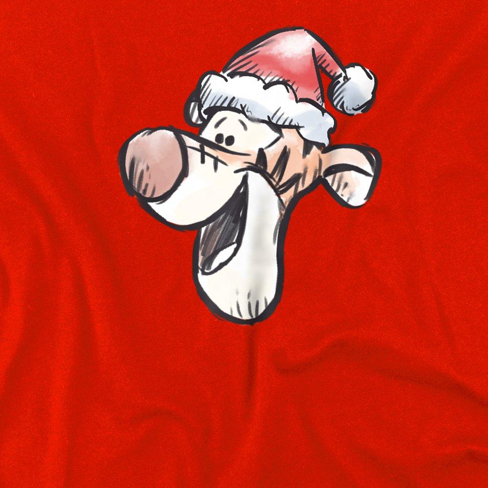 Red - Winnie The Pooh - Tigger Santa Hat Kids T-Shirt Red - 2