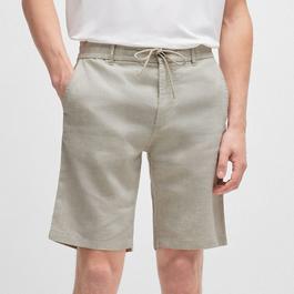 Boss Tapered-Fit Linen Blend Chino Shorts