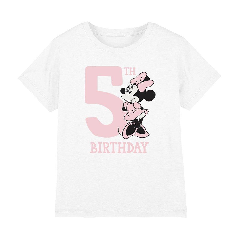 White - Minnie Mouse - Minnie Mouse 5Th Birthday Shirt T-Shirt White - 1