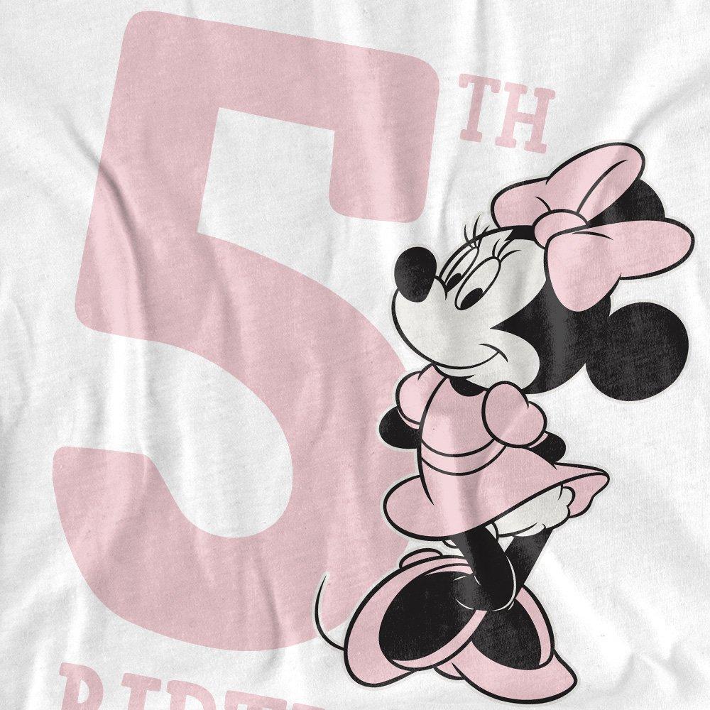 White - Minnie Mouse - Minnie Mouse 5Th Birthday Shirt T-Shirt White - 2
