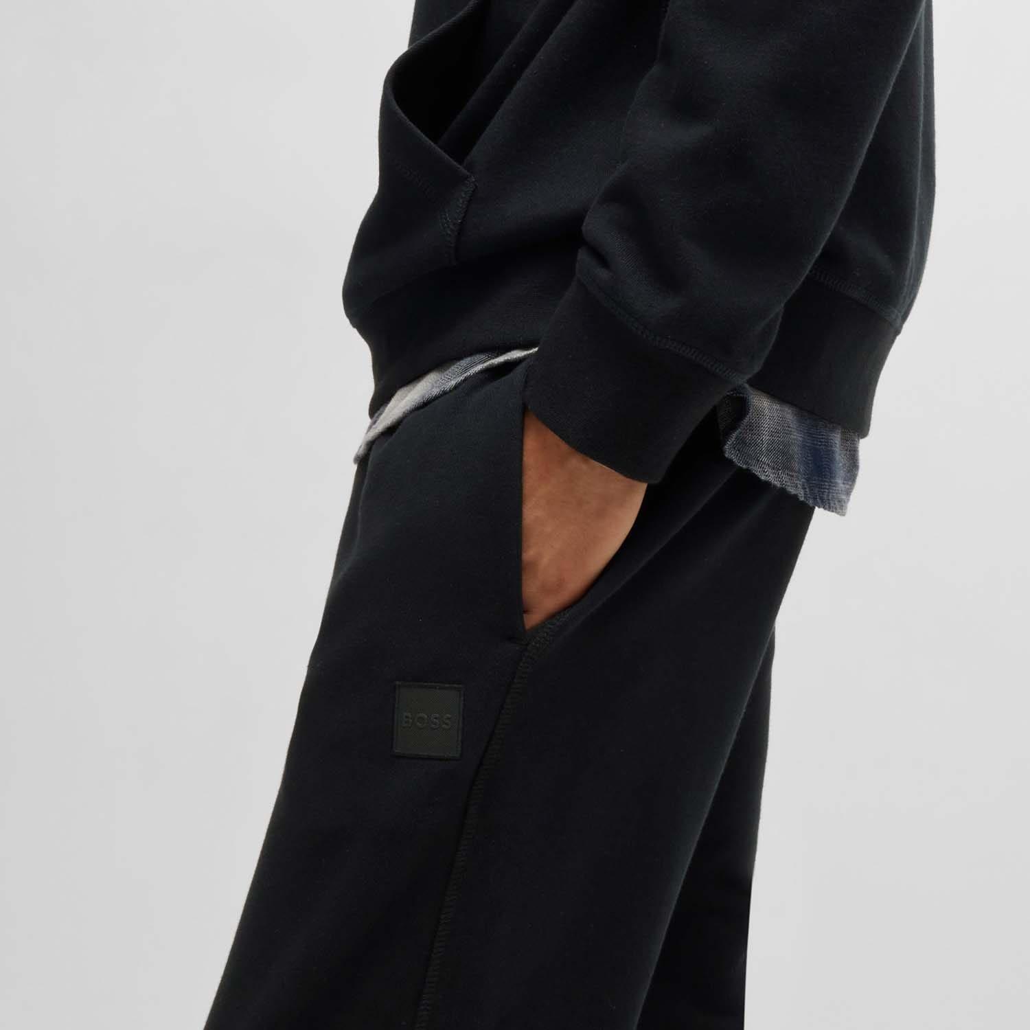 Black - Boss - Logo Patch Tracksuit Bottoms - 3