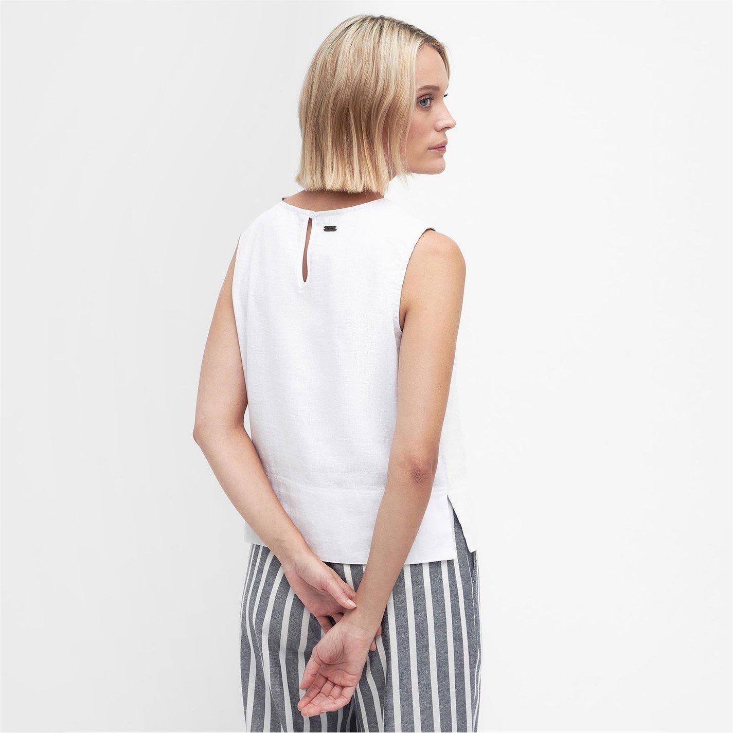 White - Barbour - Bathgate Tank Top - 3