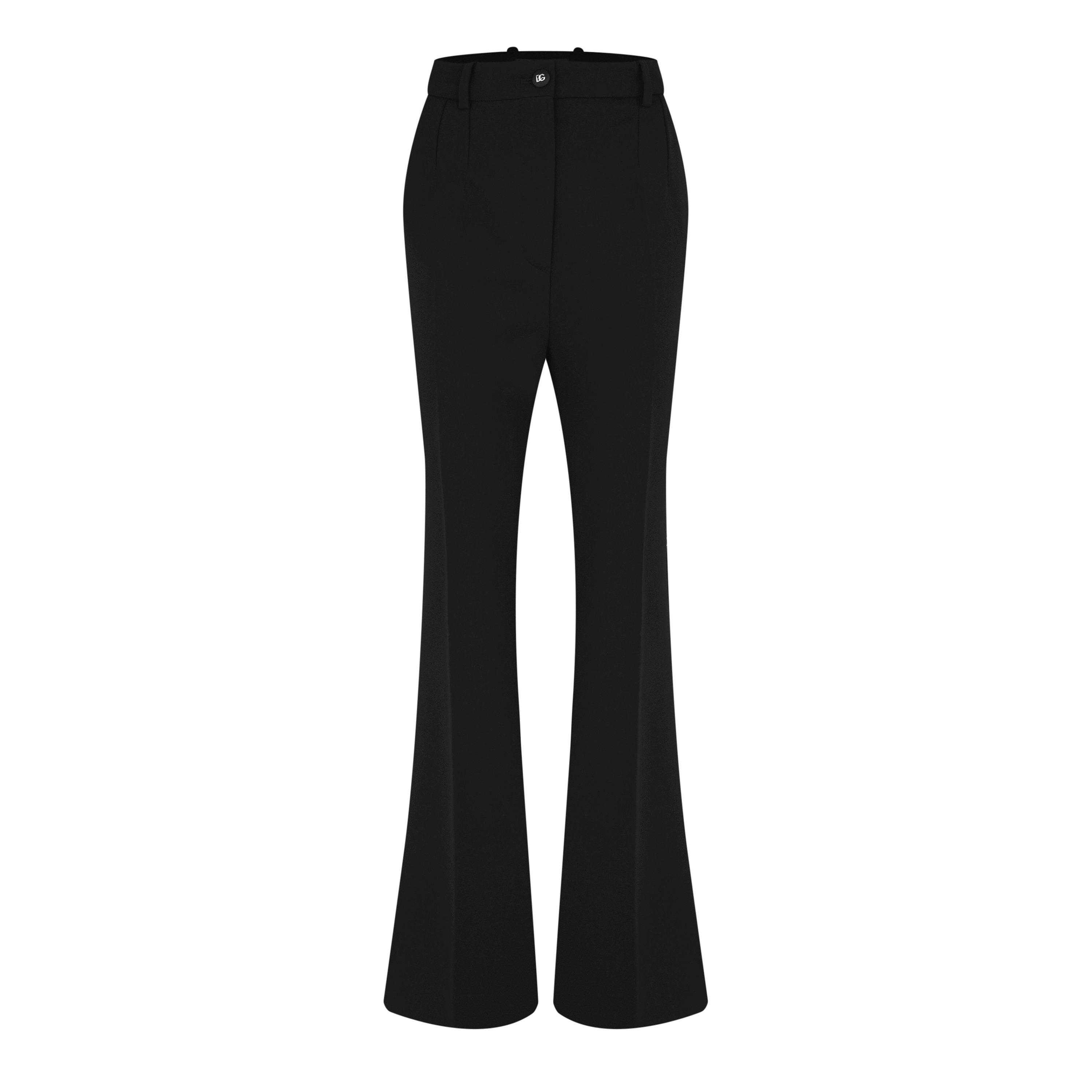 NERO - Dolce and Gabbana - Stretch Jersey Flared Pants - 5