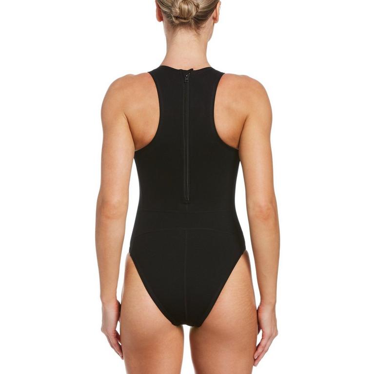 Noir - Nike - Water Polo One Piece Swimsuit Womens - 2