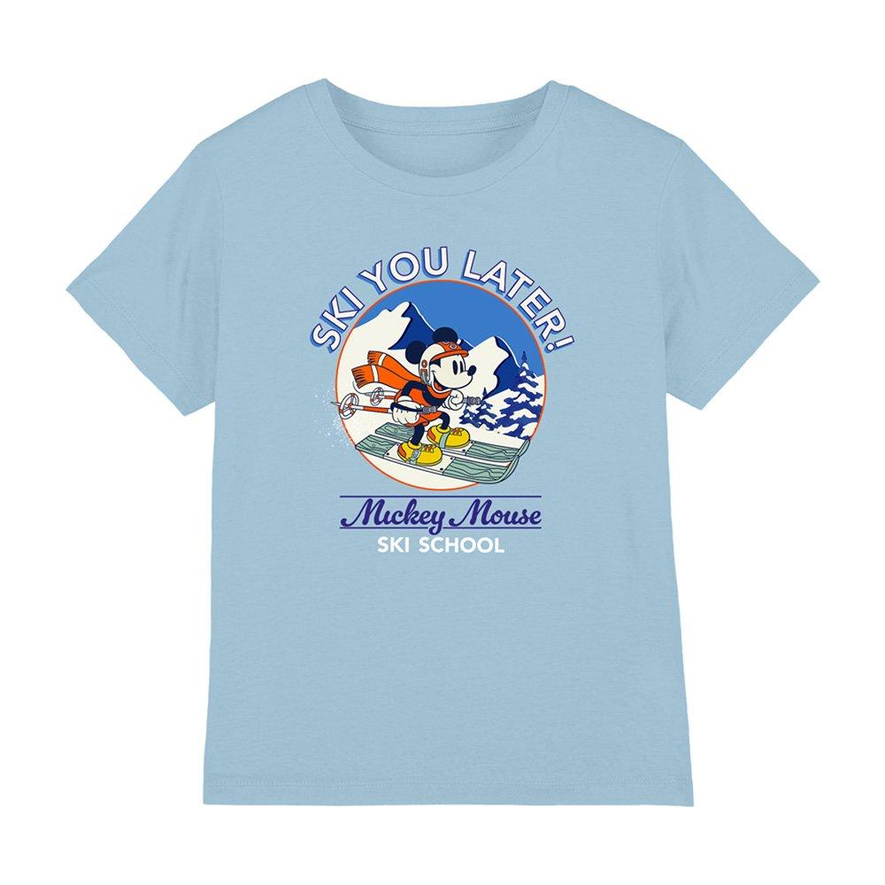 Light Blue - Disney - Mickey Mouse Ski You Later Kids T-Shirt Light Blu - 1