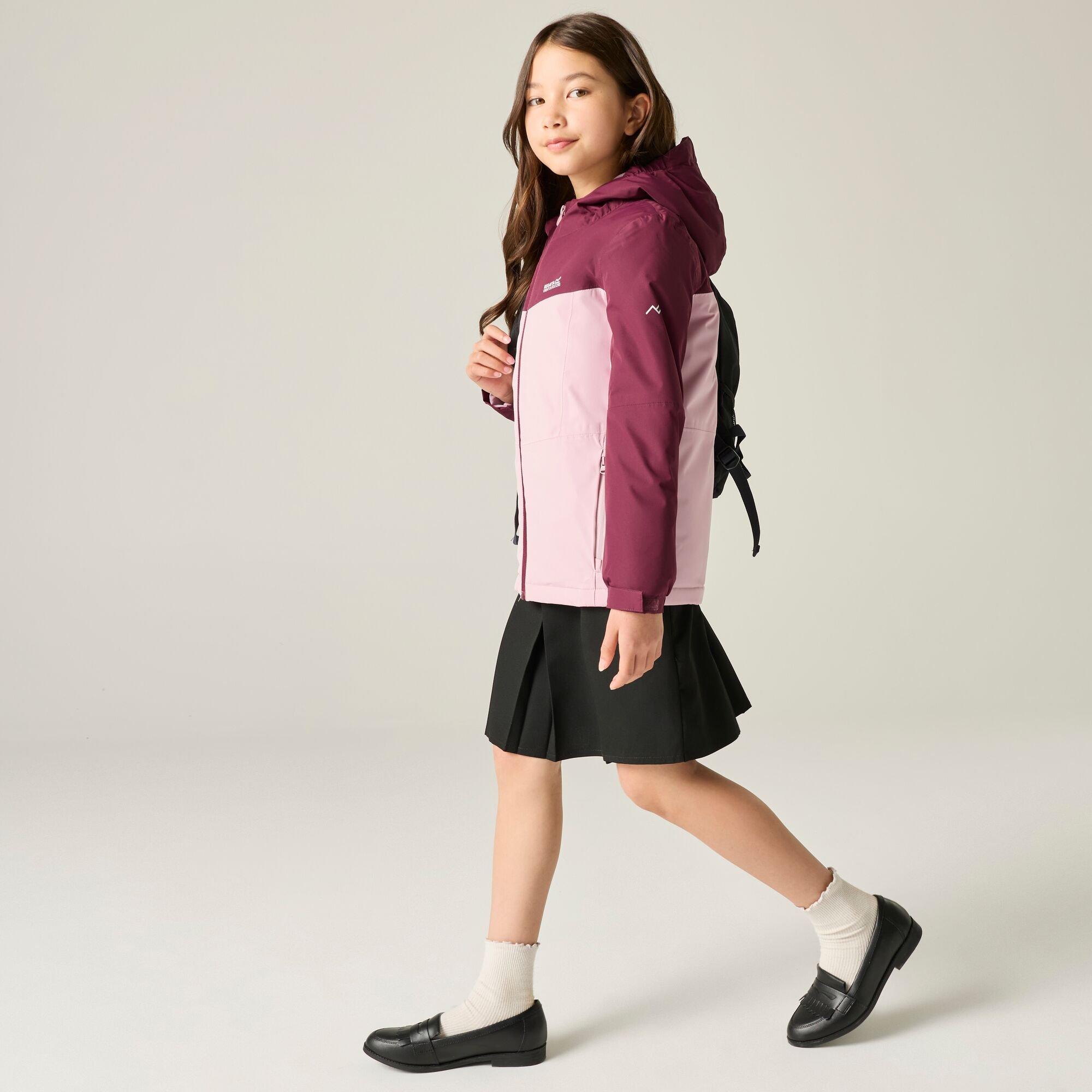 Fig/Powder Lila - Regatta - Kids Beamz Waterproof Jacket - 2