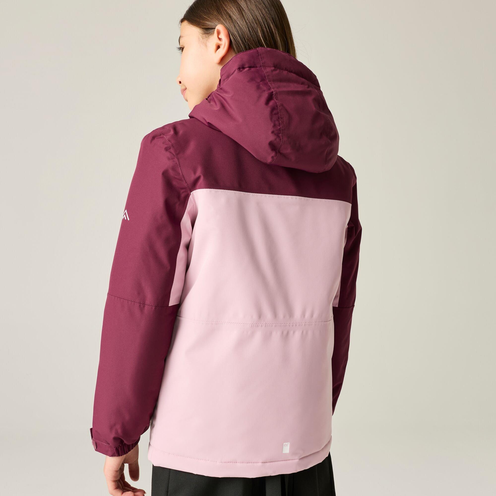 Fig/Powder Lila - Regatta - Kids Beamz Waterproof Jacket - 3