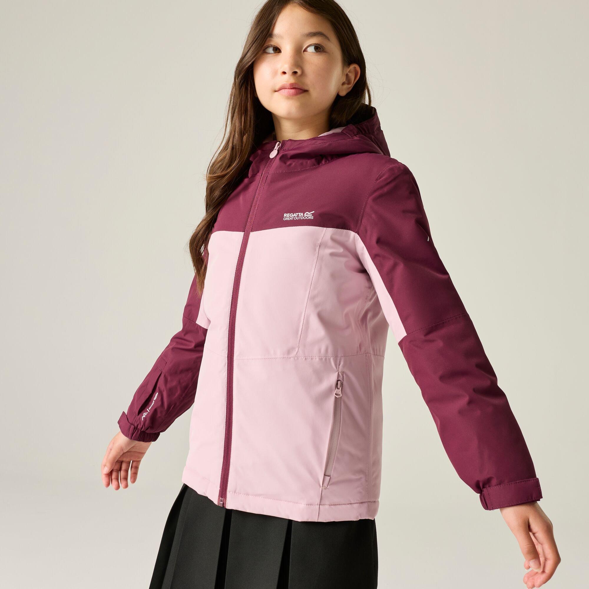 Fig/Powder Lila - Regatta - Kids Beamz Waterproof Jacket - 4