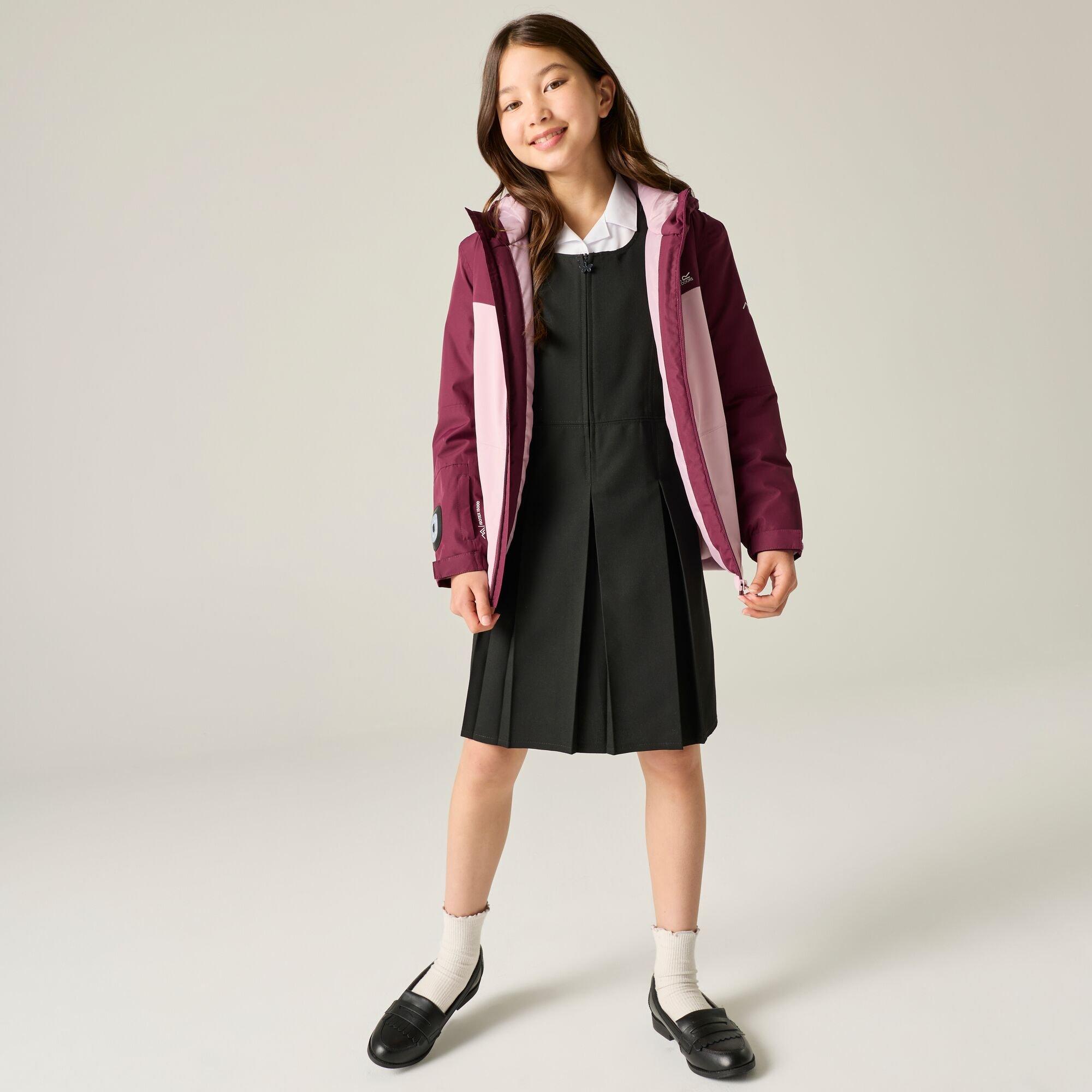 Fig/Powder Lila - Regatta - Kids Beamz Waterproof Jacket - 5