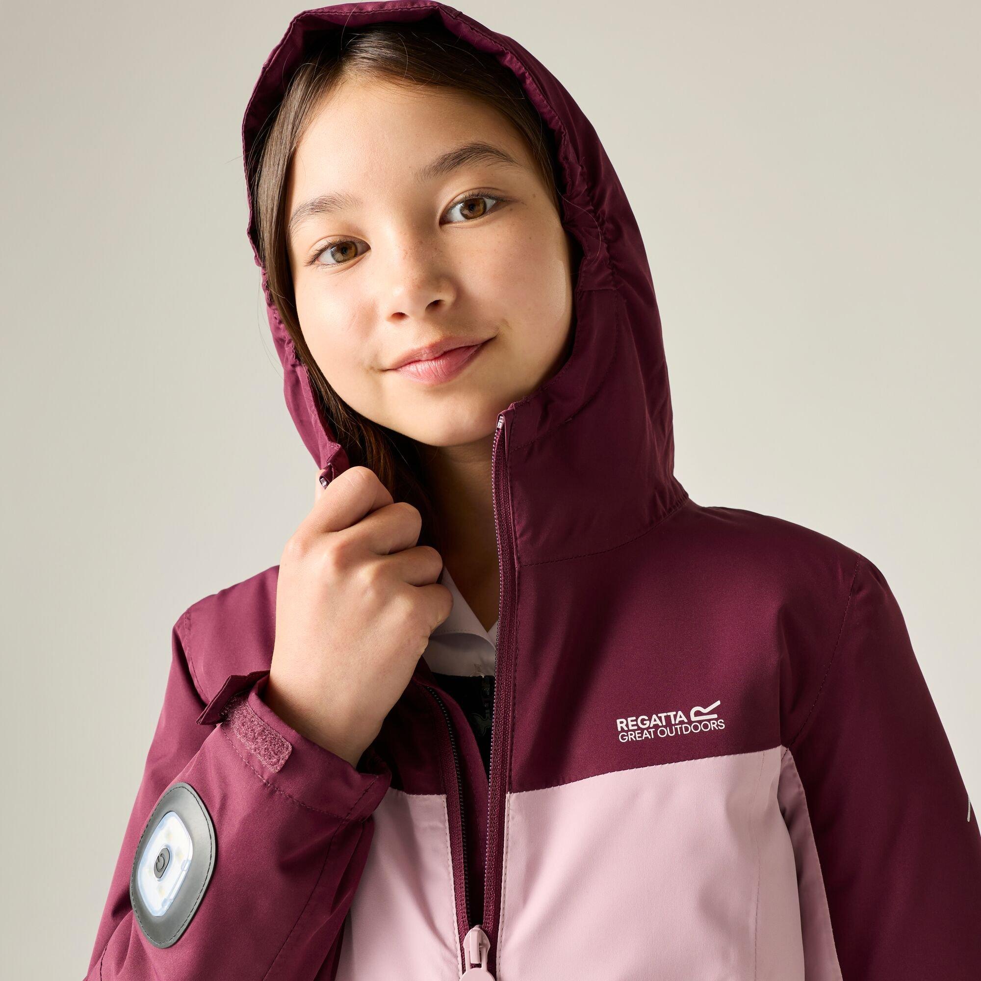 Fig/Powder Lila - Regatta - Kids Beamz Waterproof Jacket - 6