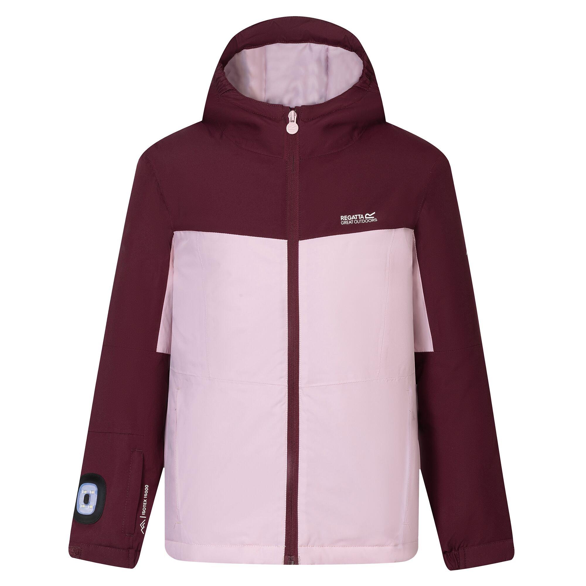 Fig/Powder Lila - Regatta - Kids Beamz Waterproof Jacket - 8