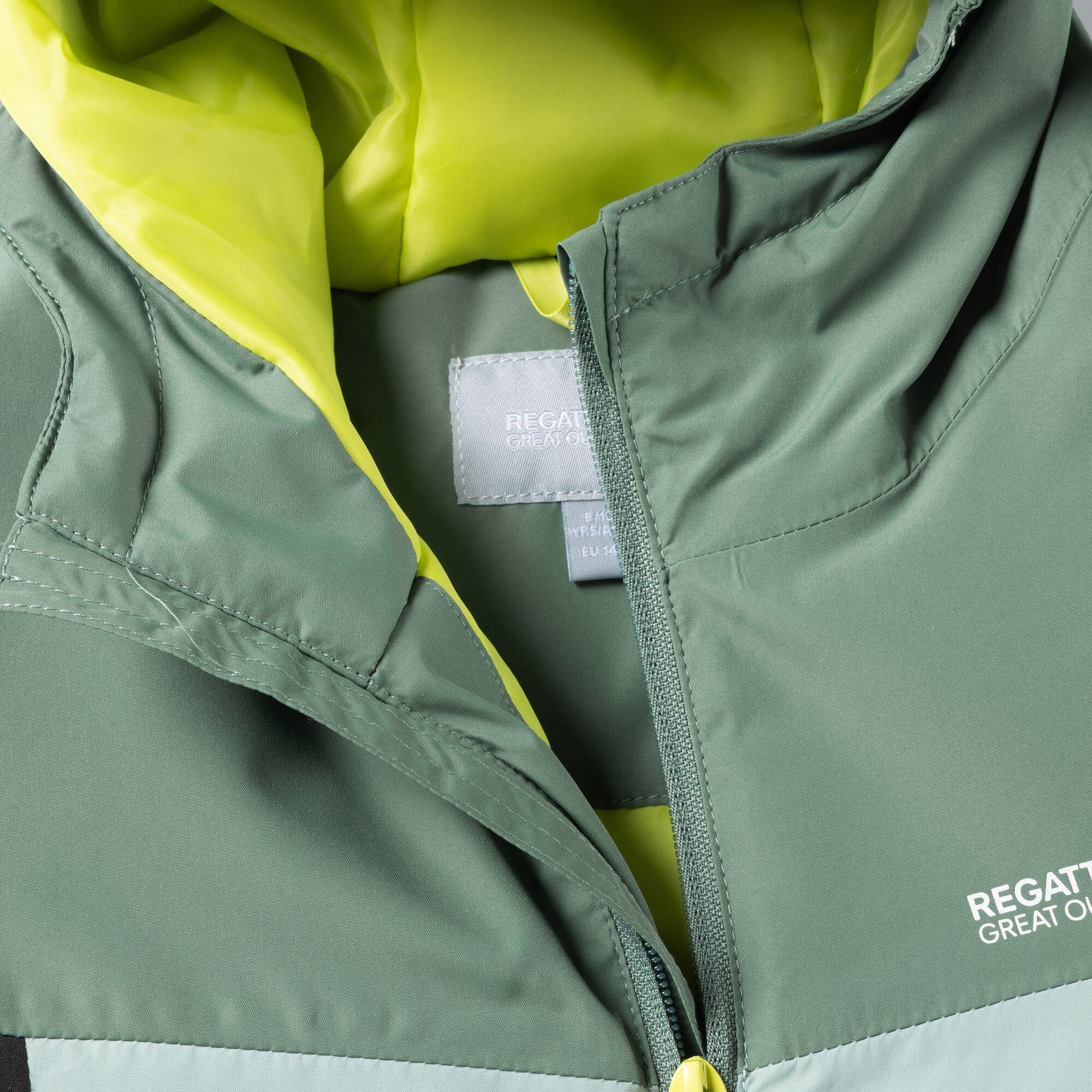 Dark Forest/Gla - Regatta - Kids Beamz Waterproof Jacket - 12